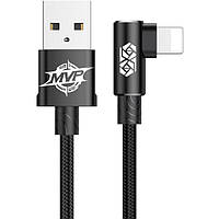 Кабель зарядный Lightning MVP Elbow Type Cable USB for Lightning Black 1м (CALMVP-01)