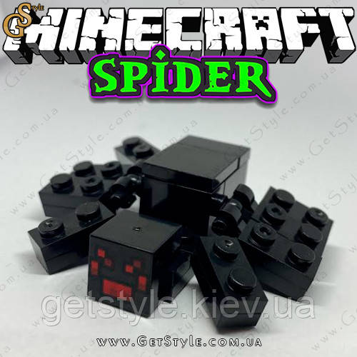 Конструктор фігурка Павук Майнкрафт Spider Minecraft 6 см