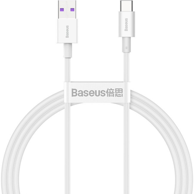Кабель зарядний Baseus Superior Series Fast Charging Data Cable for Type-C 66W 1м White (CATYS-02)
