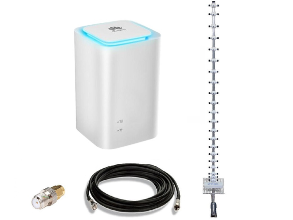Комплект стаціонарний швидкісний 4G LTE Wi-Fi Huawei E5180s-22 та Антена стріла 21дб з кабелем та перехідником