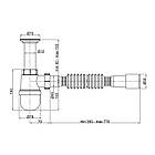 Сифон для раковини Lidz (WHI) 60 06 Y001 01 (вихід 50 мм), фото 3