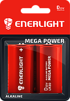 Батарейки D (R20, 373) ENERLIGHT MEGA POWER 1.5V ALKALINE