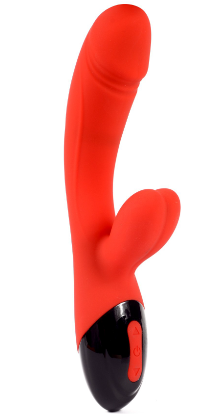 Вібратор зі стимулятором клітора Huanrui червоний 10 режимів вібрації