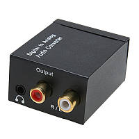 Конвертер аудіо DIGITAL, Coaxial або Optical в ANALOG Аудіо (гніздо 3.5мм + RCA, L/R)