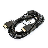 Шнур HDMI (штекер - штекер), Gold, v.1.4, довжина - 3.0м, з фільтрами, чорний