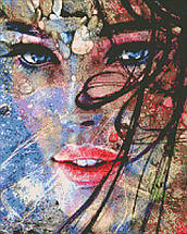 АЛМ-142 Набір діамантової мозаїки Дівчина поп-арт, 40*50 см, Ні, фото 3