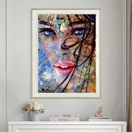 АЛМ-142 Набір діамантової мозаїки Дівчина поп-арт, 40*50 см, Ні, фото 1