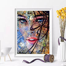 АЛМ-142 Набір діамантової мозаїки Дівчина поп-арт, 40*50 см, Ні, фото 2