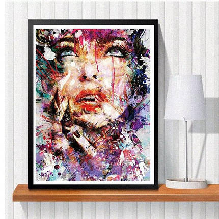 АЛМ-143 Набір діамантової мозаїки Дівчина поп-арт-2, 40*50 см, Ні, фото 1