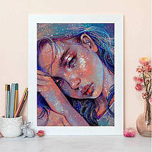 АЛМ-144 Набір діамантової мозаїки Замріяна дівчина, 40*50 см, Ні, фото 2