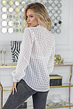 Легка жіноча молодіжна блузка-сорочка з довгим рукавом (р.42-48). Арт-4335/7, фото 6