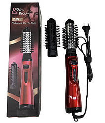 Фен-щітка для укладання волосся Shiny Beauty 2 в 1, повітряний стайлер, що обертається, гребінець фен браш 549912