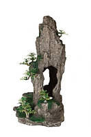 Декорація Trixie (Тріксі) «Скеля із печерою і рослинами» 37 см