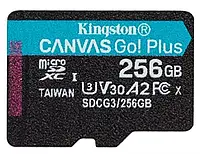 Карта памяти MicroSDXC 256GB UHS-I/U3 Class 10 Kingston Canvas Go! Plus R170/W90MB/s (SDCG3/256GBSP)