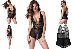 Еротичний напівпрозорий пенніар шортиками з обголеною промежністю