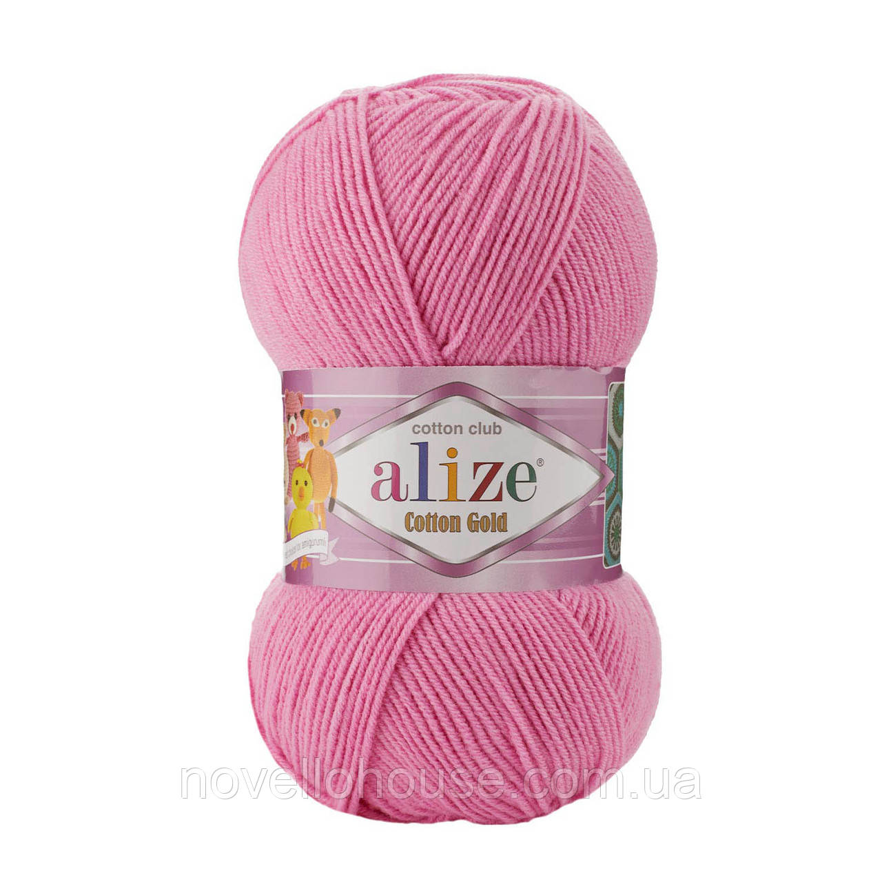 Alize COTTON GOLD (Котон Голд) № 264 рожевий (Пряжа бавовна, нитки для в'язання)