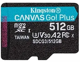 Карта пам&apos;яті MicroSDXC 512GB UHS-I/U3 Class 10 Kingston Canvas Go! Plus R170/W90MB/s (SDCG3/512GBSP)