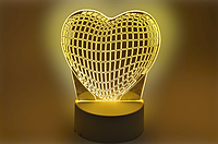 3D світильник нічник Creative Heart