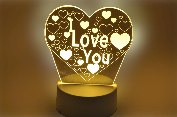 3D світильник нічник Creative I Love You Design 2 - фото 1 - id-p1648466793