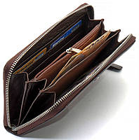 Коричневий великий гаманець на блискавці з натуральної шкіри BOSTON B4-018, фото 5