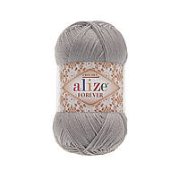 Alize FOREVER (Форевер) № 87 сiрий (Пряжа мікрофібра, нитки для в'язання)