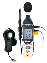 Шумомір/анемометр/люксметр/ термогігрометр/термометр (5 в 1) CEM DT-859B, фото 2