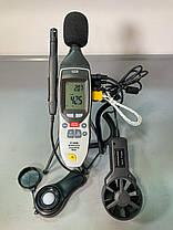 Шумомір/анемометр/люксметр/ термогігрометр/термометр (5 в 1) CEM DT-859B, фото 3