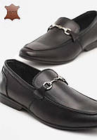 Модні чоловічі туфлі мокасини з натуральної шкіри м'які нарядні модельні на весілля молодіжні якісні зручні 42 розмір Mazaro SH-16