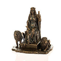 Статуэтка Veronese Богиня Природы-Кибела с львами 19х18х12 см 77364 бронзовое напыление