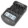 Зарядний пристрій для акумуляторів LIITOKALA ND4 |4 канали, AA/AAA/крона, тест, 220V/12V, LED| Чорний, фото 2