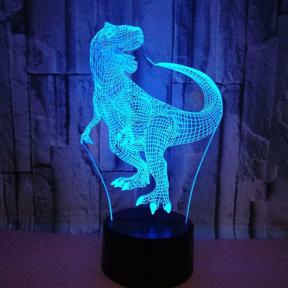 3D світильник нічник з пультом Creative Dino - фото 2 - id-p1648489756