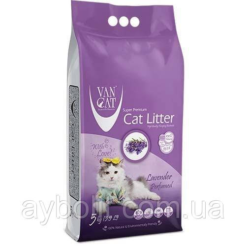 Бентонитовый наполнитель VanCat Lavender для туалета, 5 кг