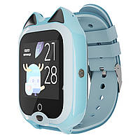 Детские GPS часы с видеозвонком и прослушкой MYOX MX-58BW (4G) водонепроницаемые голубые
