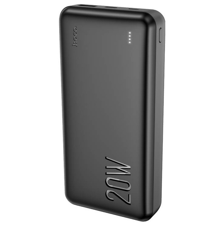 УМБ портативне зарядне Power Bank Hoco Tacker J87A 20000mAh, USB, Type-C, 20W, QC, чорне - фото 3 - id-p1648493845