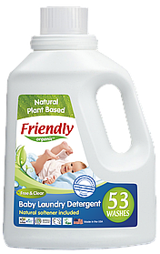 Органічний рідкий пральний порошок-концентрат Friendly Organic без запаху 1567 мл. (53 циклів прання)