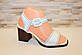 Босоножки жіночі білі на підборі Б1378, фото 8