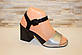 Срібні жіночі босоніжки на підборах Б1379, фото 7