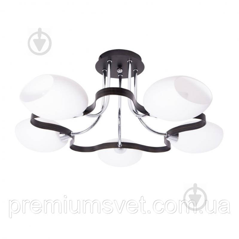 Люстра при стелажна INL-9210C-15 Chrome & Wengue