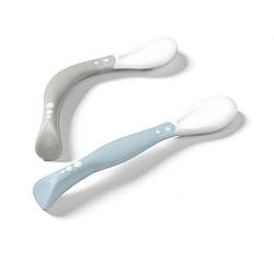 Ложки пластичні із можливістю зміни форми 2 шт. Сиза та сіра BabyOno