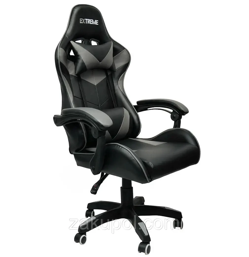 Крісло геймерське Extreme Series RX Gray сіре спортивне ігрове, фото 1