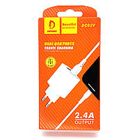 Сетевое зарядное устройство Denmen DC05V 5V 2.4A + micro USB кабель