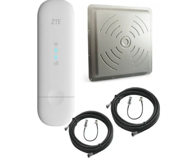 4G wifi антений комплект (інтернет скрізь) zte mf79u+ антена premium mimo 2х24дб +кабель+ 2 перехідники