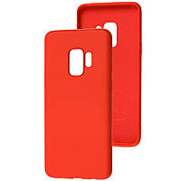 Силиконовый чехол для Samsung Galaxy S9 Красный микрофибра soft touch