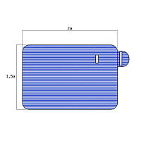 Коврик для пикника и кемпинга складной Shanpeng Njb-001 Темно-синяя Полоса 150*200 см каремат