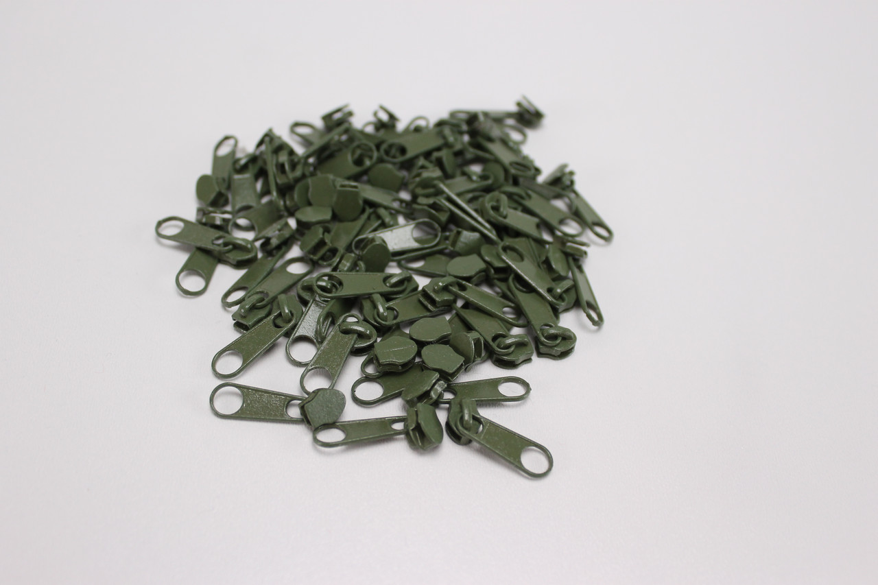 Бігунок металевий зеленого кольору для рулонної блискавки No БМ-145-Т3, фото 1