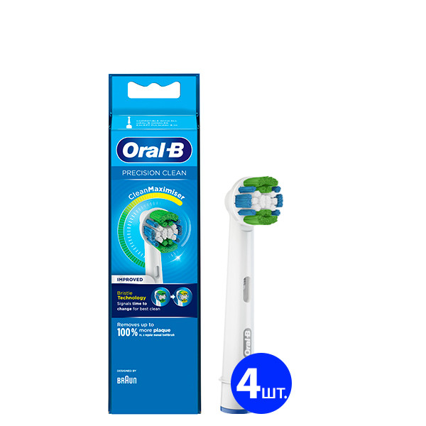 Насадки Oral-B EB20 Precision Clean CleanMaximiser (4 Шт.) на Зубную ...