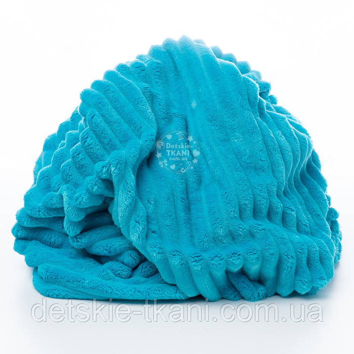 Плюш Stripes бірюзового кольору, щільність 350 г/м2