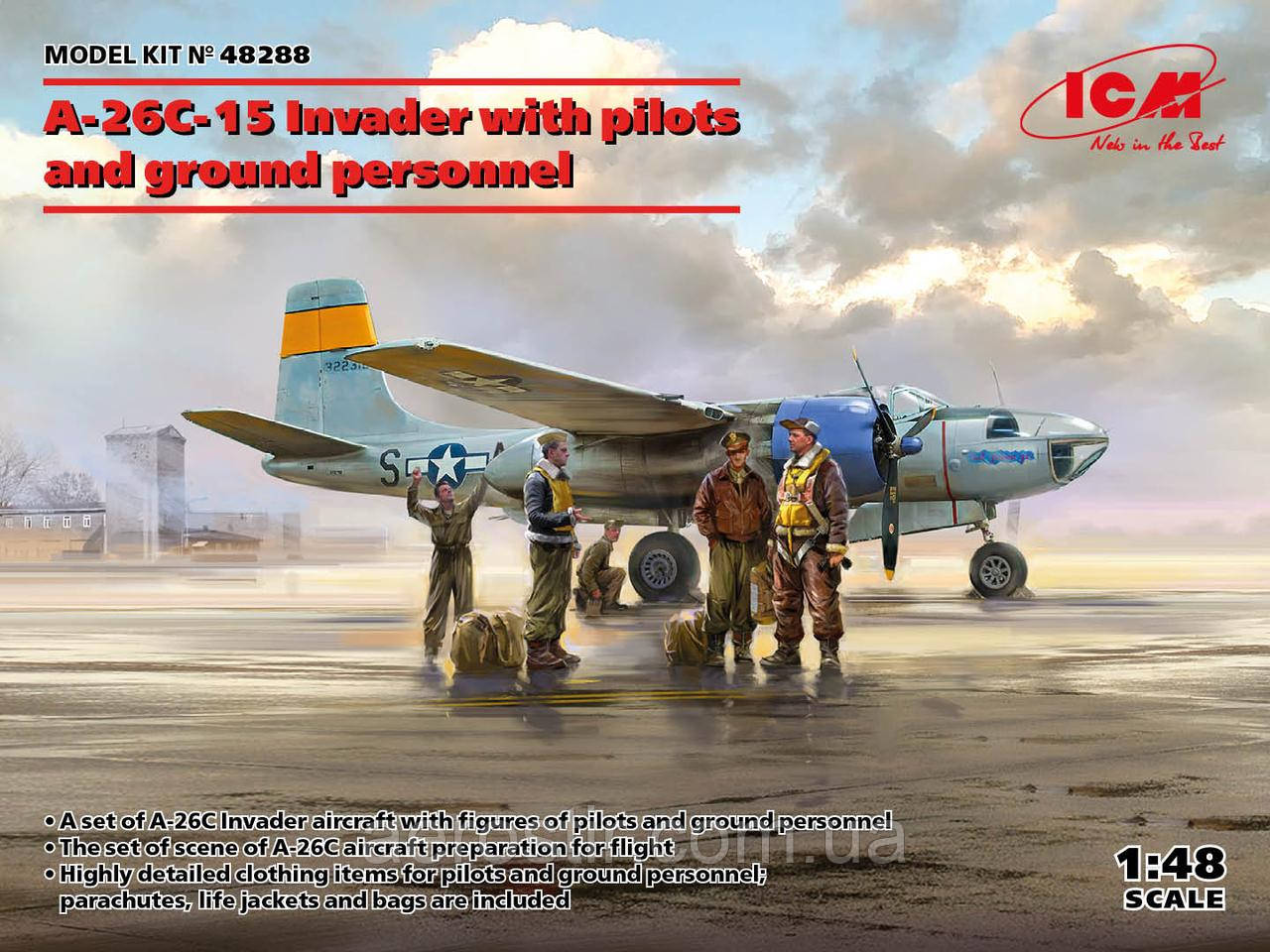 A-26С-15, Invader з пілотами та наземним персоналом 1/48 ICM 48288