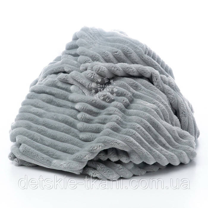 Плюш stripes світло-сірого кольору, щільність 350 г/м2