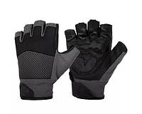Беспалые перчатки с усиленной конструкцией Helikon Half Finger Mk2 Чорний/Сірий